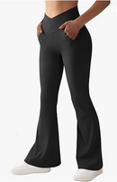 Ribbed Yoga Pants for Gym & Fitness back view